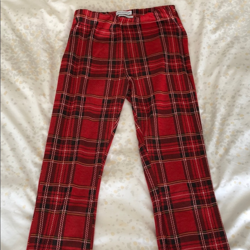 Plaid urban stretch pants